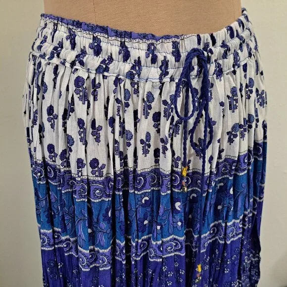 Cute Options Women's Floral Maxi Skirt Multicolor Free Size NWT - Picture 8 of 9